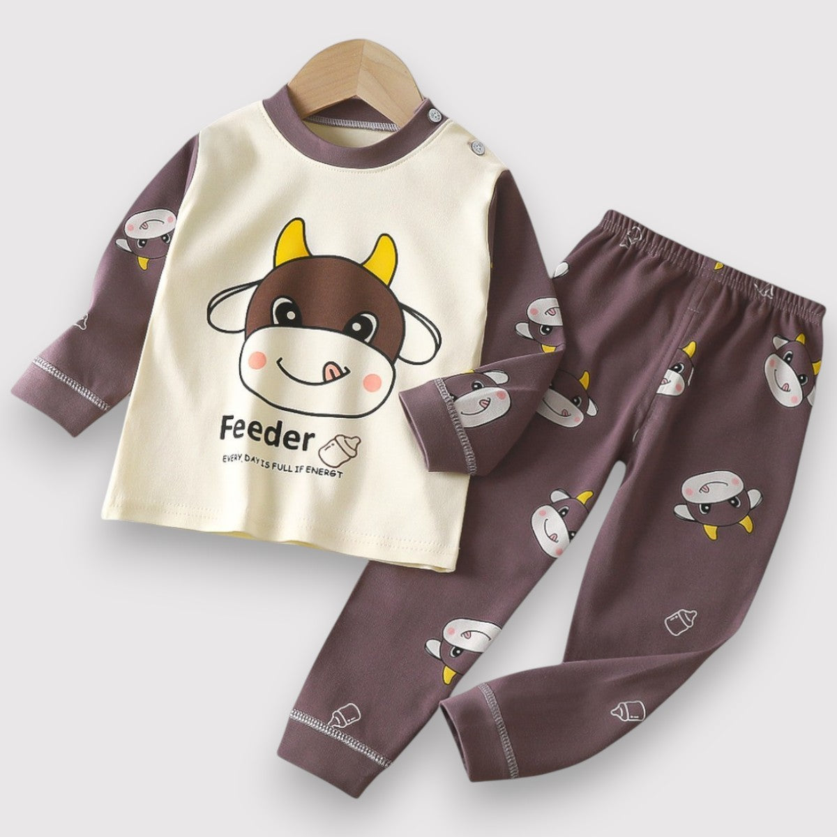 Autumn Pajama Set-Cow